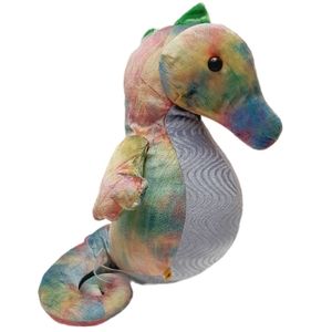 🍒 BAB Build-A-Bear Seahorse Tie-Dye Rainbow Plush Soft Kids Toy